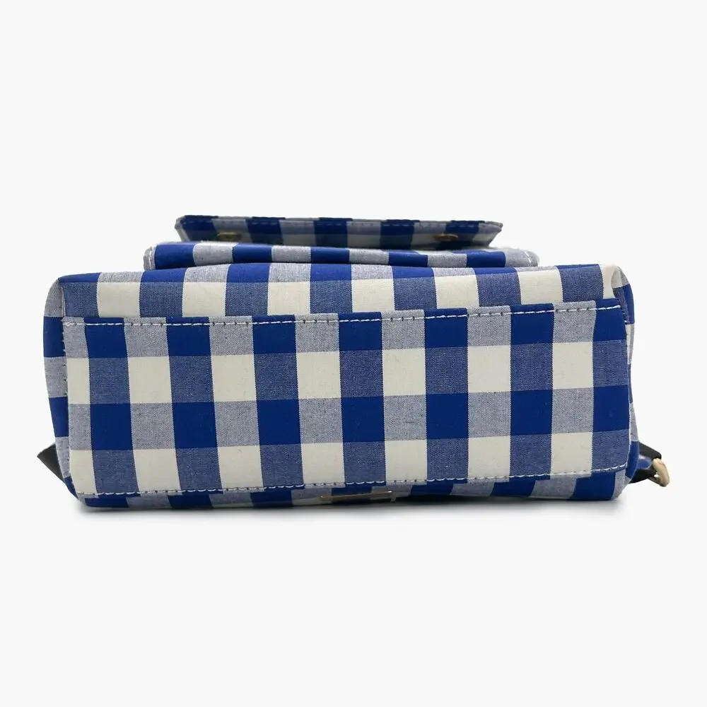 NWOT SKINNY DIP Plaid Mini Backpack (Blue/White)